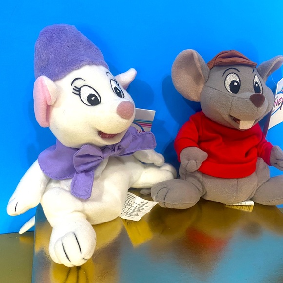 DISNEY STORE NWT VINTAGE 1990s THE RESCUERS BEAN BAG PLUSH COMPLETE SET OF 3 - Picture 6 of 16